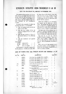 Barnet Ensign Ross Selfix manual. Camera Instructions.